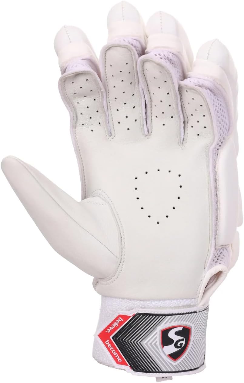 SG Test White Cricket Batting Gloves Mens Size (Right)