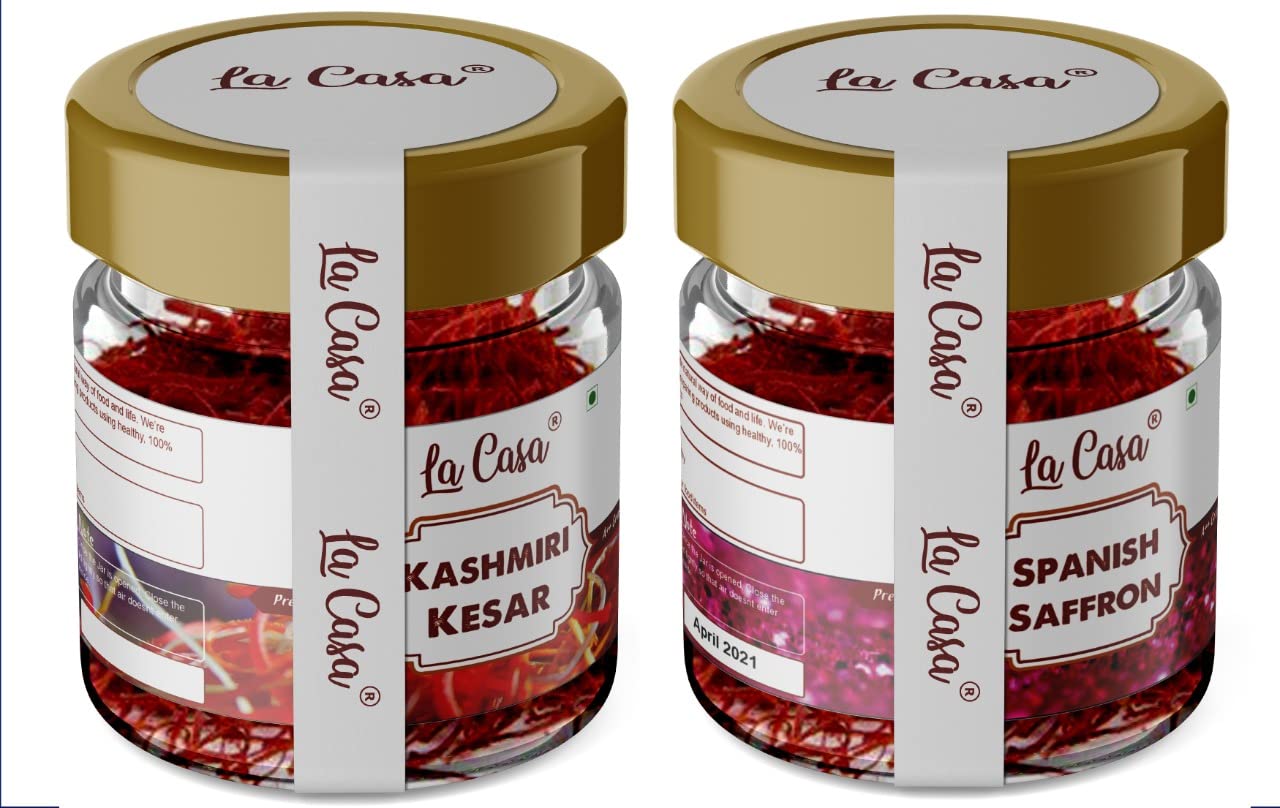 See full amazon price history chart for La Casa Spanish and Kashmiri Kesar | Combo Pack of 2 | 1g Each | La Casa Spanish and Kashmiri Kesar | Combo Pack of 2 | 1g Each | (B09RVCT1K6) Amazon Price History, Amazon Price Tracker