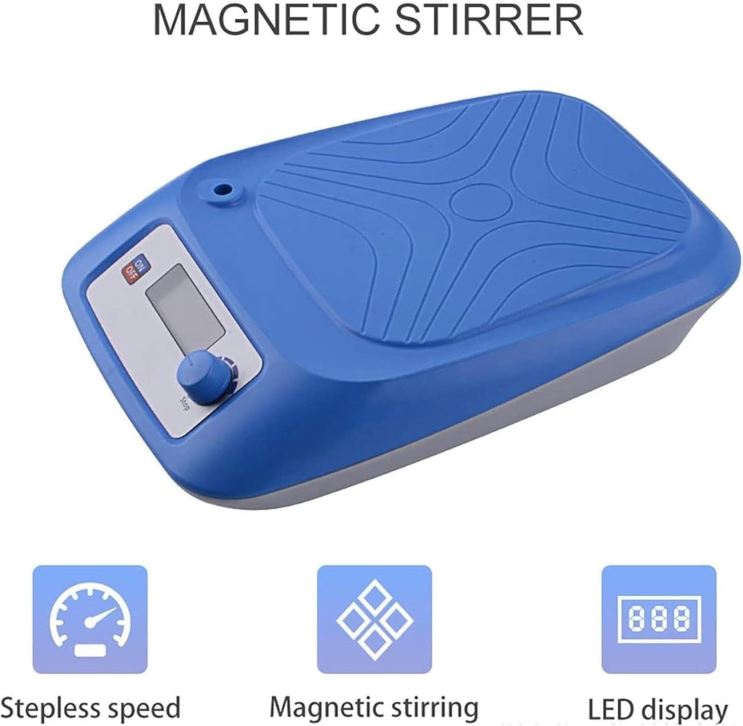 XENITE Small Digital Display Magnetic Stirrer, 20W 0-1600 RPM Laboratory Magnetic Stirrer, Stirring Capacity: 10-1000Ml, Suitable for Chemistry Experiment, Scientific Research, School