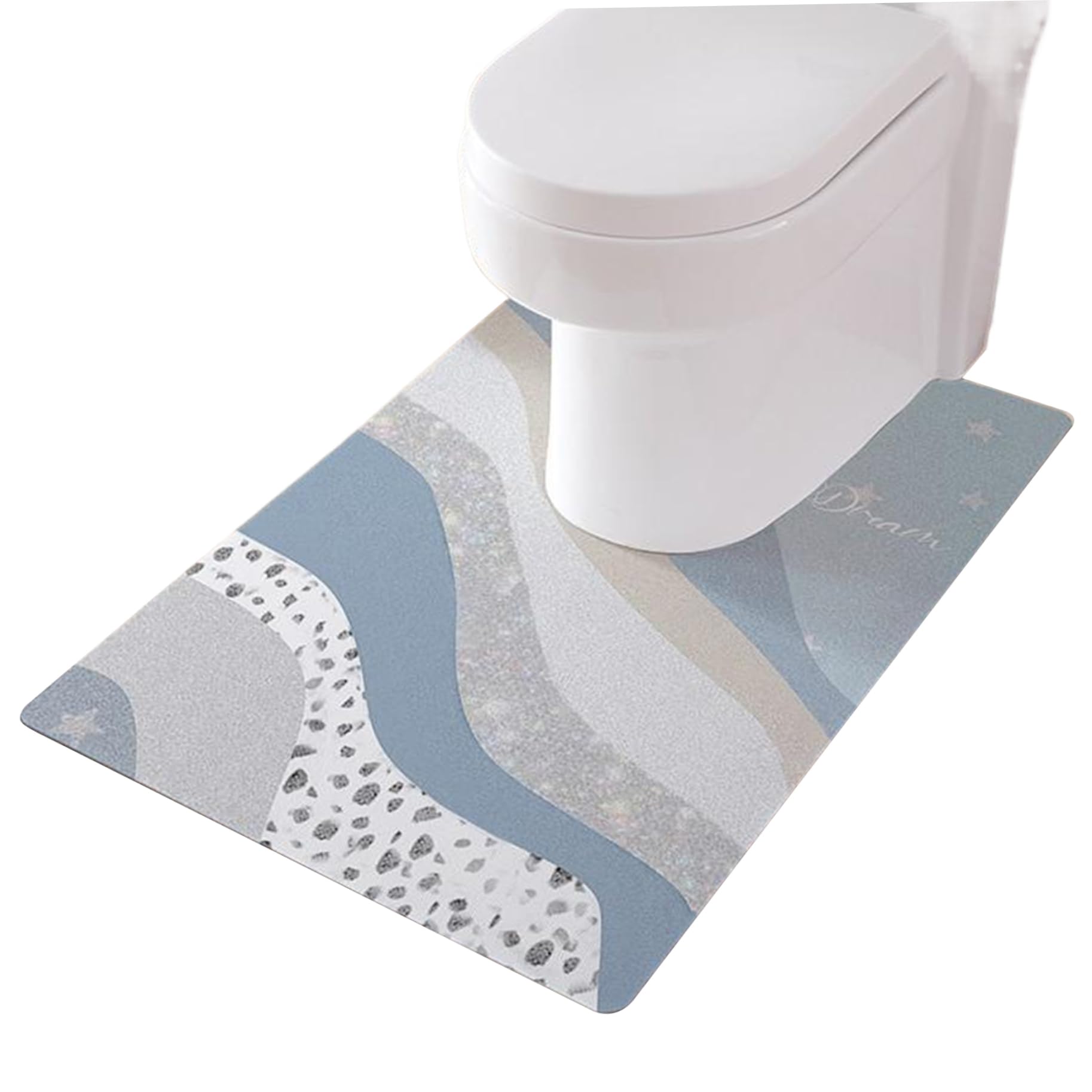Takingup Pedestal Mat U-Shaped Non-Slip Toilet Mat, 35.4X23.6 Inch Waterproof Dirt Resistant For Bathroom, Pedestal For Toilet