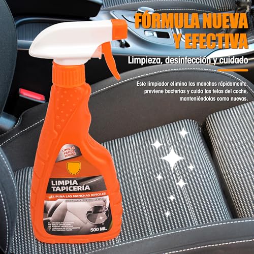 BESCH Limpiador de Tapicerias para Coche 500ml - Producto de Limpieza para Coches Uso Interior, para Textil, Alfombrillas y Alcántara | Limpia Tapiceria Multiuso (1) - imagen 2