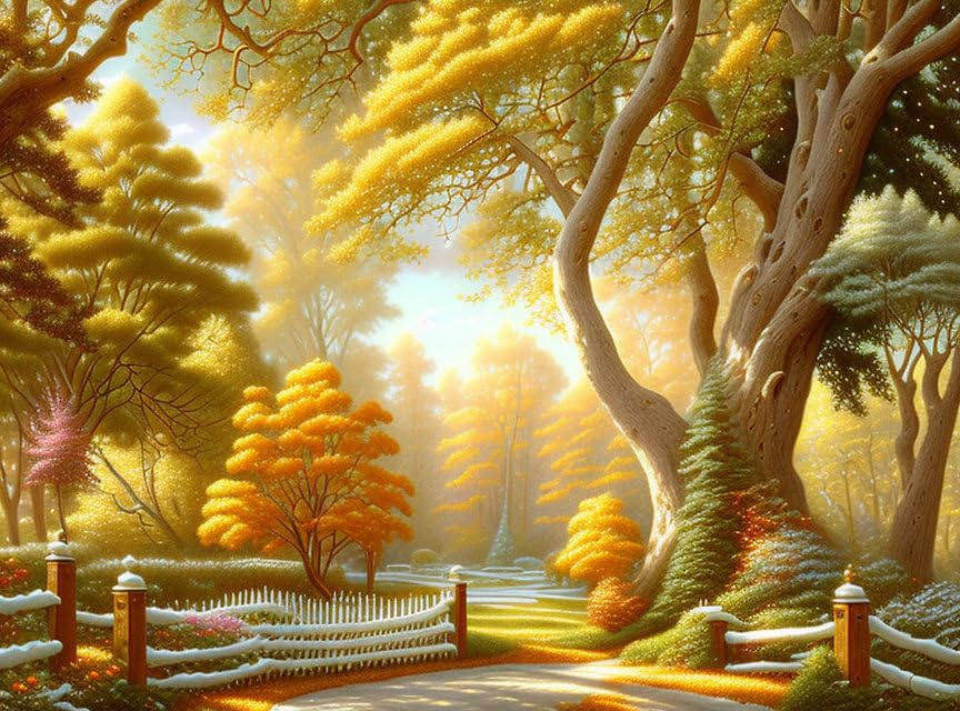 Affiches sur toile arbres sous le soleil SERENDIPITP cadre non inclus 58 x 90 cm