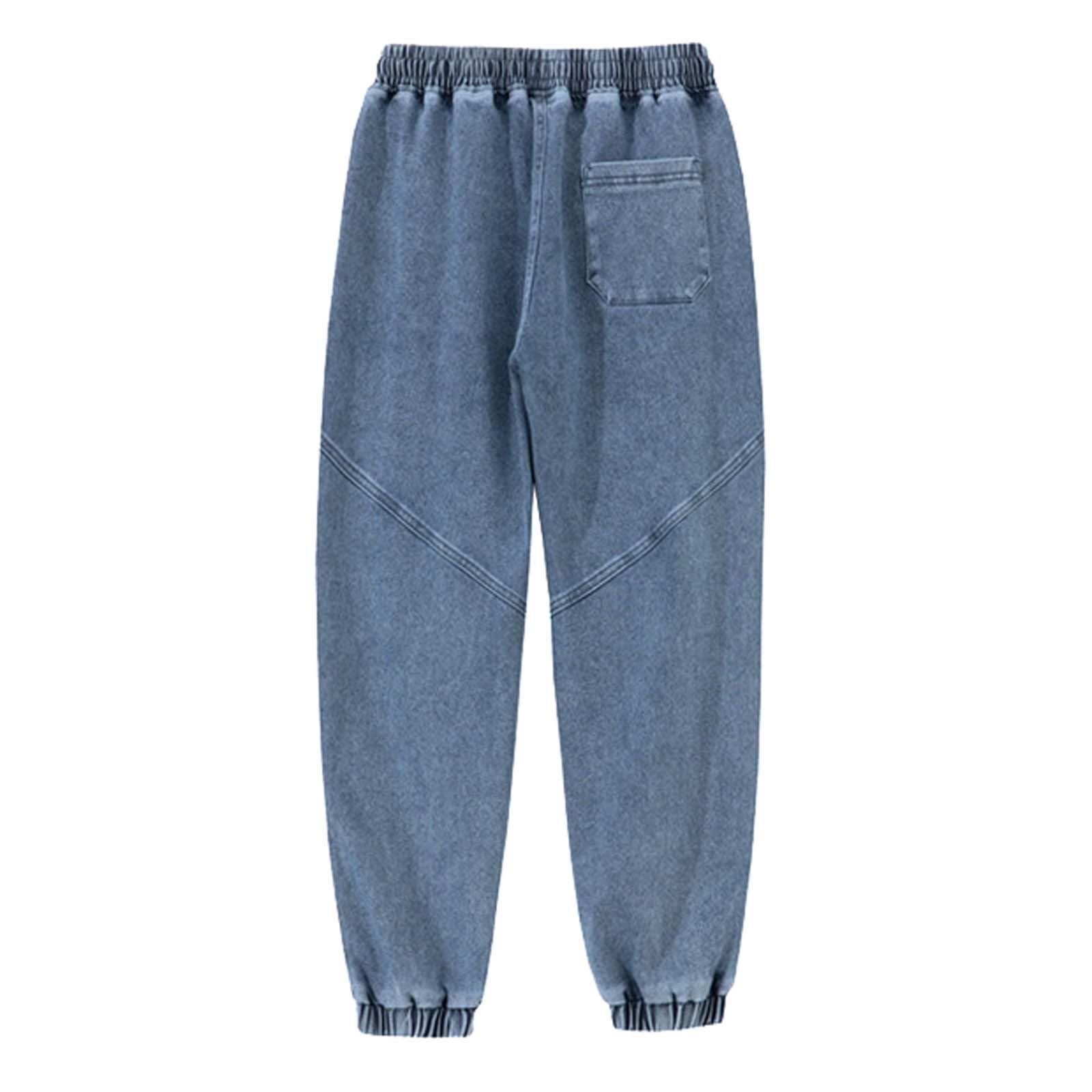 Jeans Uomo Pantaloni Uomo Pantaloni Cargo Con Elastico Alla Caviglia Slim Fit Strappati Elasticizzati A Zampa Nero Larghi Skinny Neri Leggeri Regular Resistenti Estivi Da Lavoro Xl Bianchi Oversize