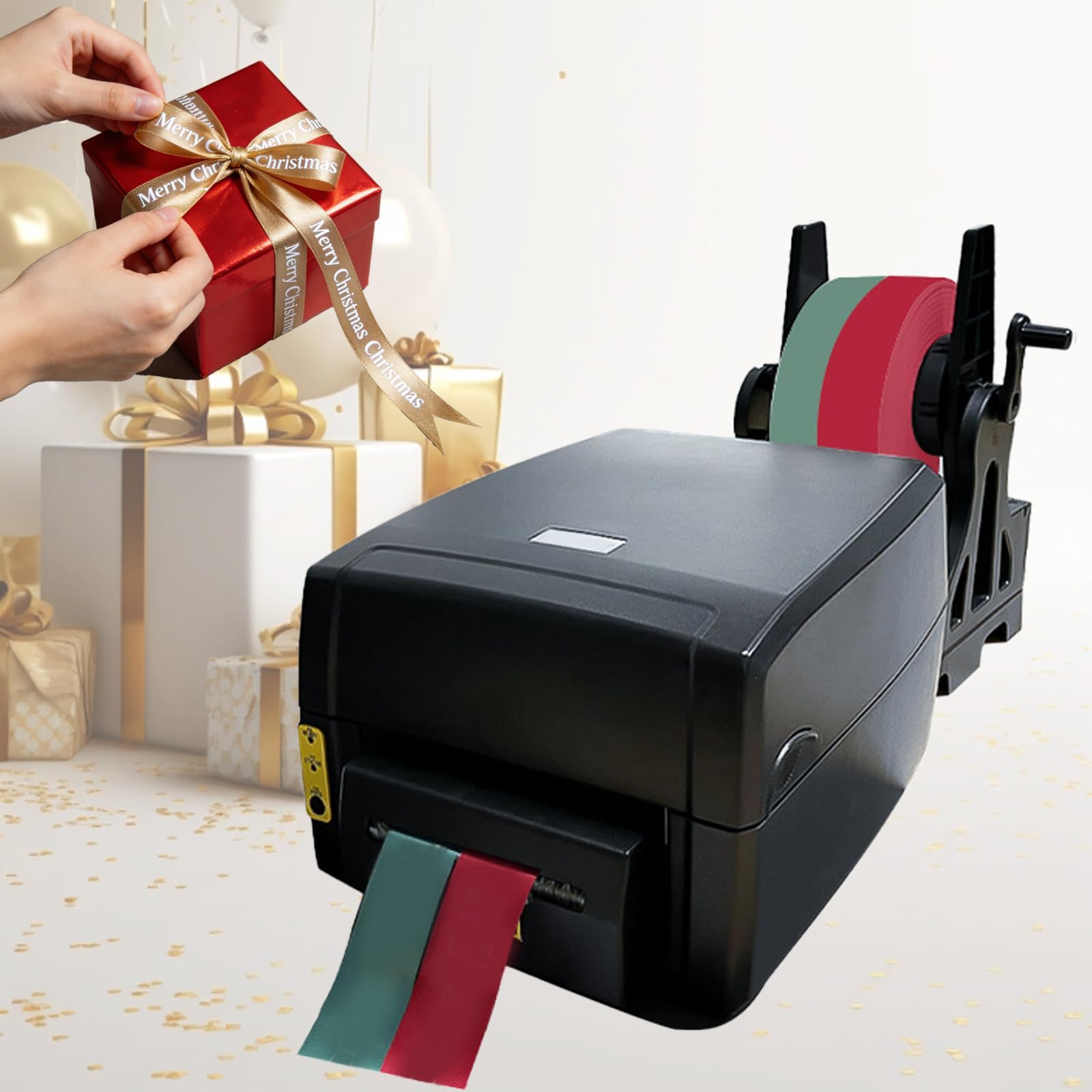 Macchina da stampa termica del nastro, alta velocità 150mm/s, capacità multilingue per confezioni regalo, bouquet, matrimoni e feste