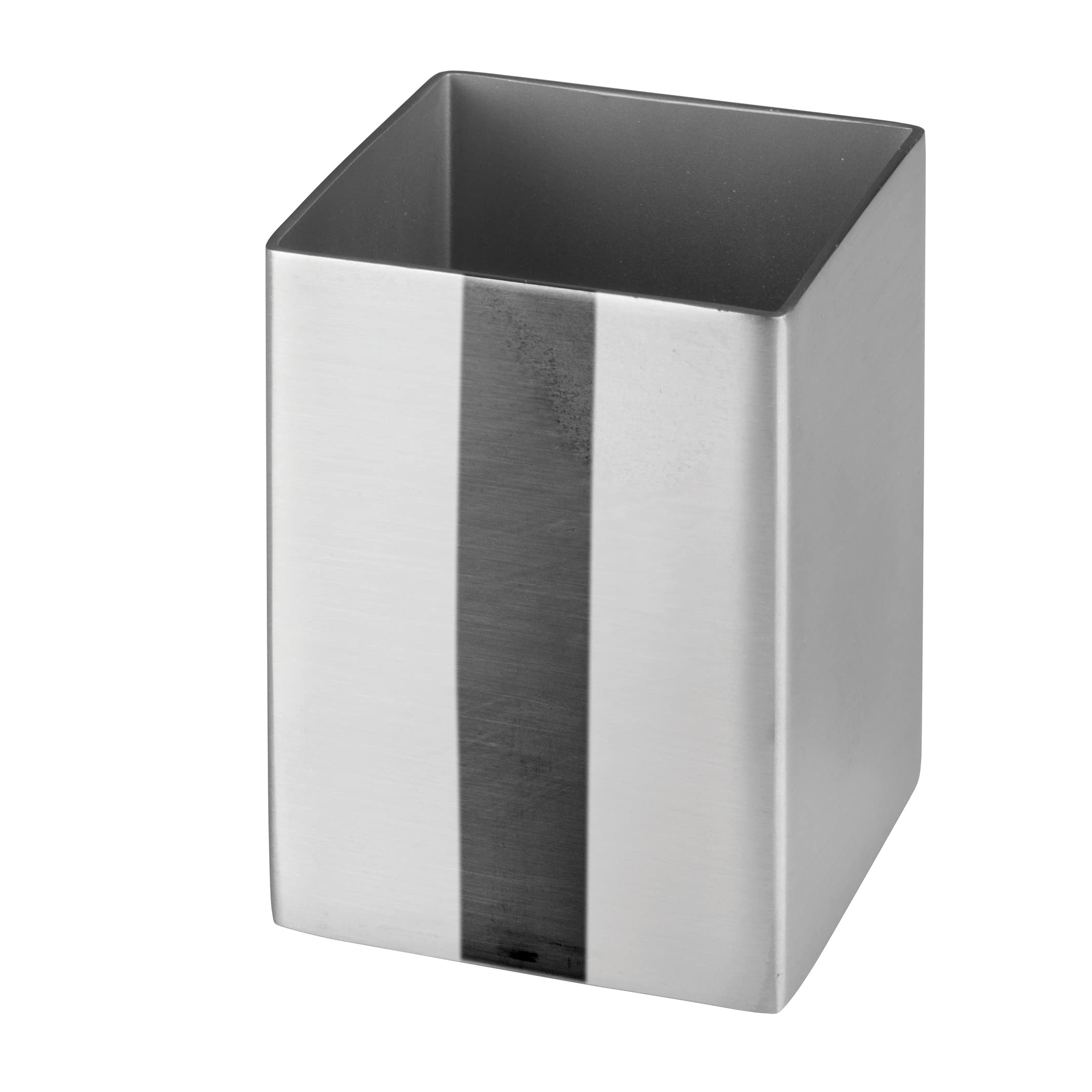 Winco DDSG-102S 1.75'' Square Stainless Steel Sugar Packet Holder Cafe Tabletop Metal Straws Holder