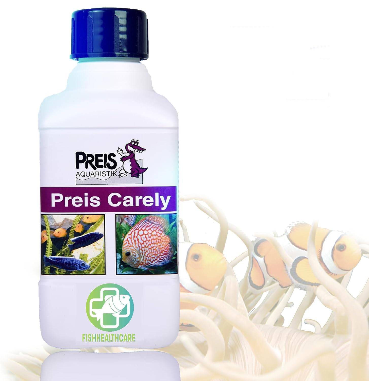 Smart-Planet by Preis Aquaristik - Original Carely Nahrungsergänzung für Fische 1000ml - 100% Pflanzlich für Meerwasser u. Süßwasser Aquarium