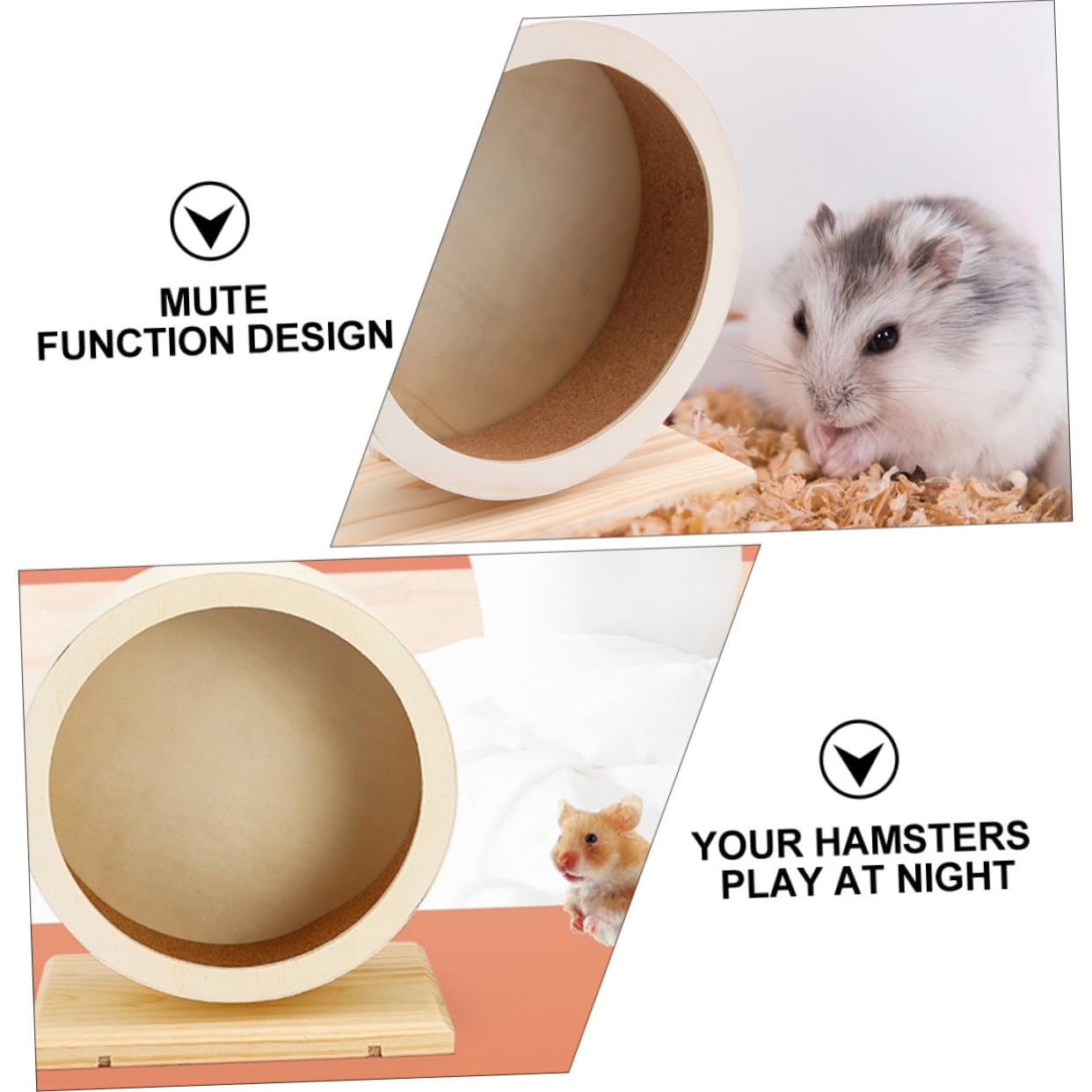 Supvox Hamsterrad Beige Leises Hamsterlaufrad und Spielzeugrad für Hamster und Chinchillas Stressabbauendes Laufrad zur Beschäftigung Geeignet für Kleintierbesitzer