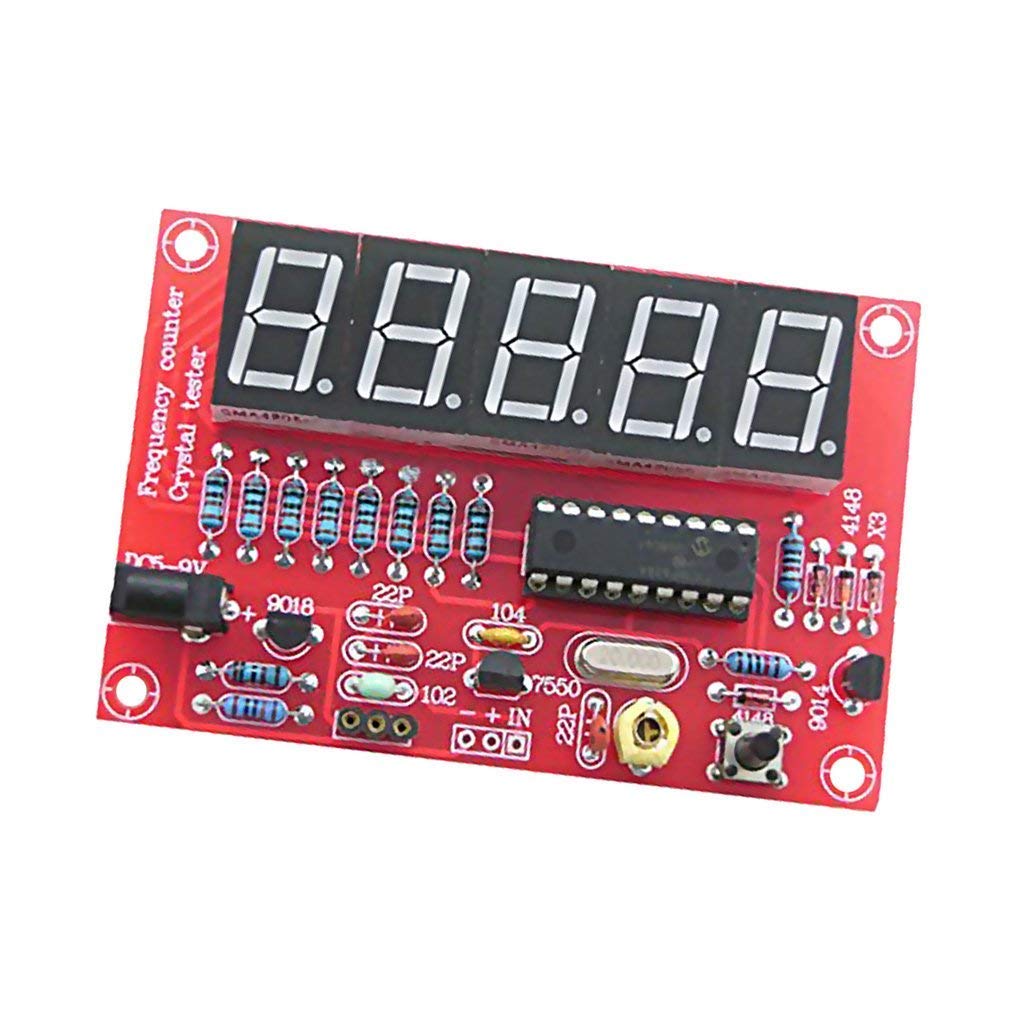 ARCELI Medidor de Frecuencia Digital LED 1Hz-50MHz Kit de Probador Oscilador de Cristal