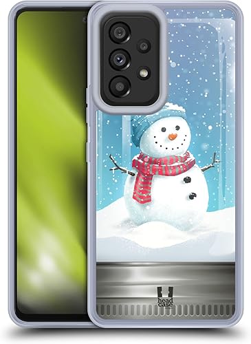 Miniatura 1 de Head Case Designs Funda de gel suave de Navidad en tarros de muñeco de nieve compatible con Samsung Galaxy A53 5G (2022)