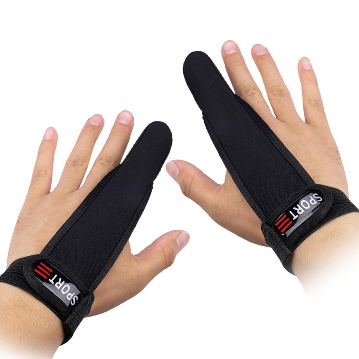Namvo 2 pièces Confortable Unique protège-Doigts Unisexe élastique Doigt décrochage Indice de pêche Bande de Cuir Gant pour la pêche en Plein air