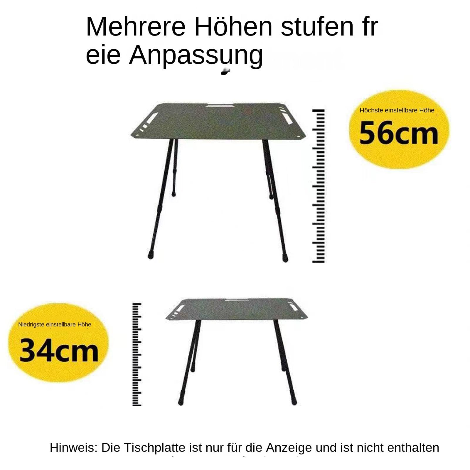 Tischbeine, Stahl Camping Tischbeine Möbelbeine Heavy Duty | Klappbare Esstischbeine aus Metall für Computertische, Klapptische