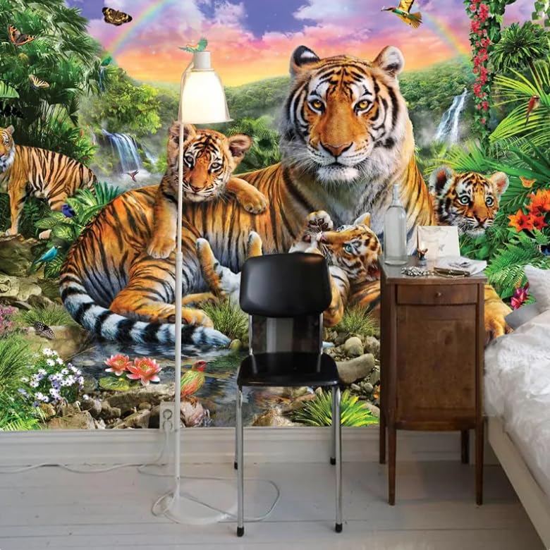 Fresque chambre fleurs 3D stéréoscopique moderne pour mur