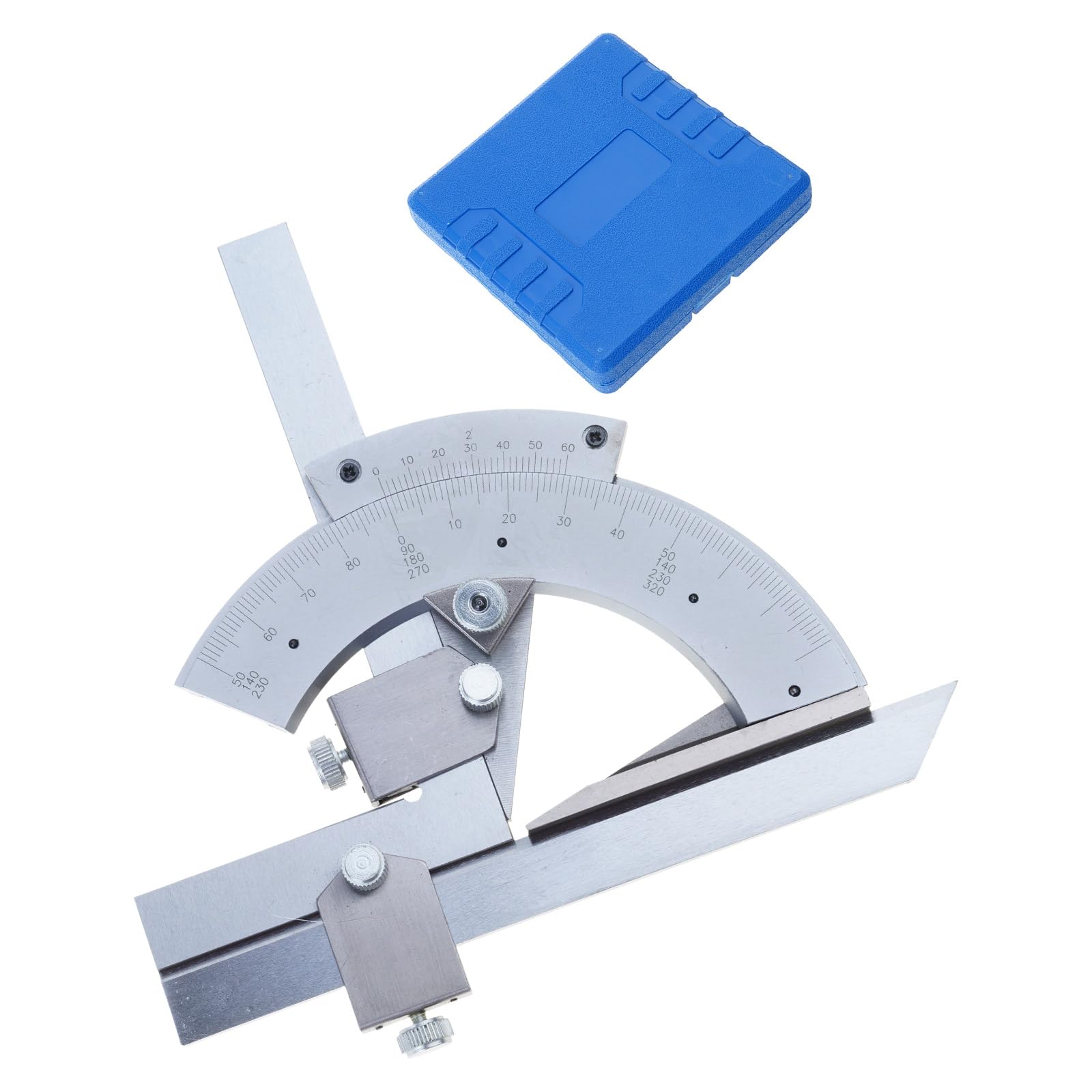 Woedpez 0-320° Angles Measuring Rulers Vernier Bevel Protractor Measurement Instrument For Woodworking Angles Finder Rulers Tool Home Renovations Tool