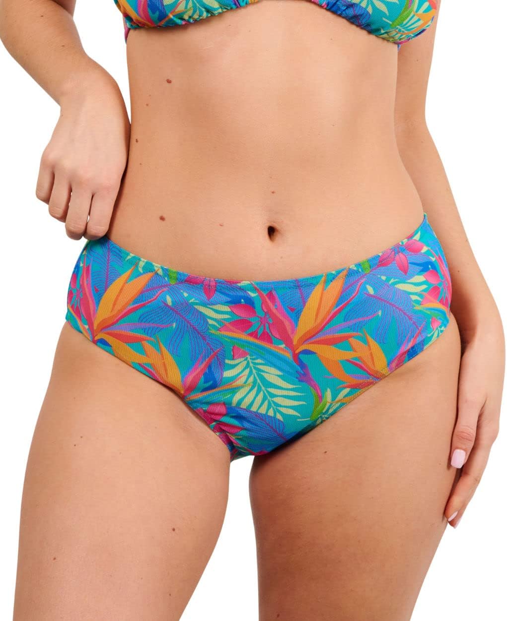 KinikiWomen's Tan Through High Waisted Bikini Brief Swimwear (5th Generation)