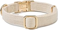 Vista 139 de Collar de Algodón Suave para Perro con Hebilla de Metal Ajustable de Servicio Pesado Cómodo Collares de Pana para Perros Pequeños, Medianos