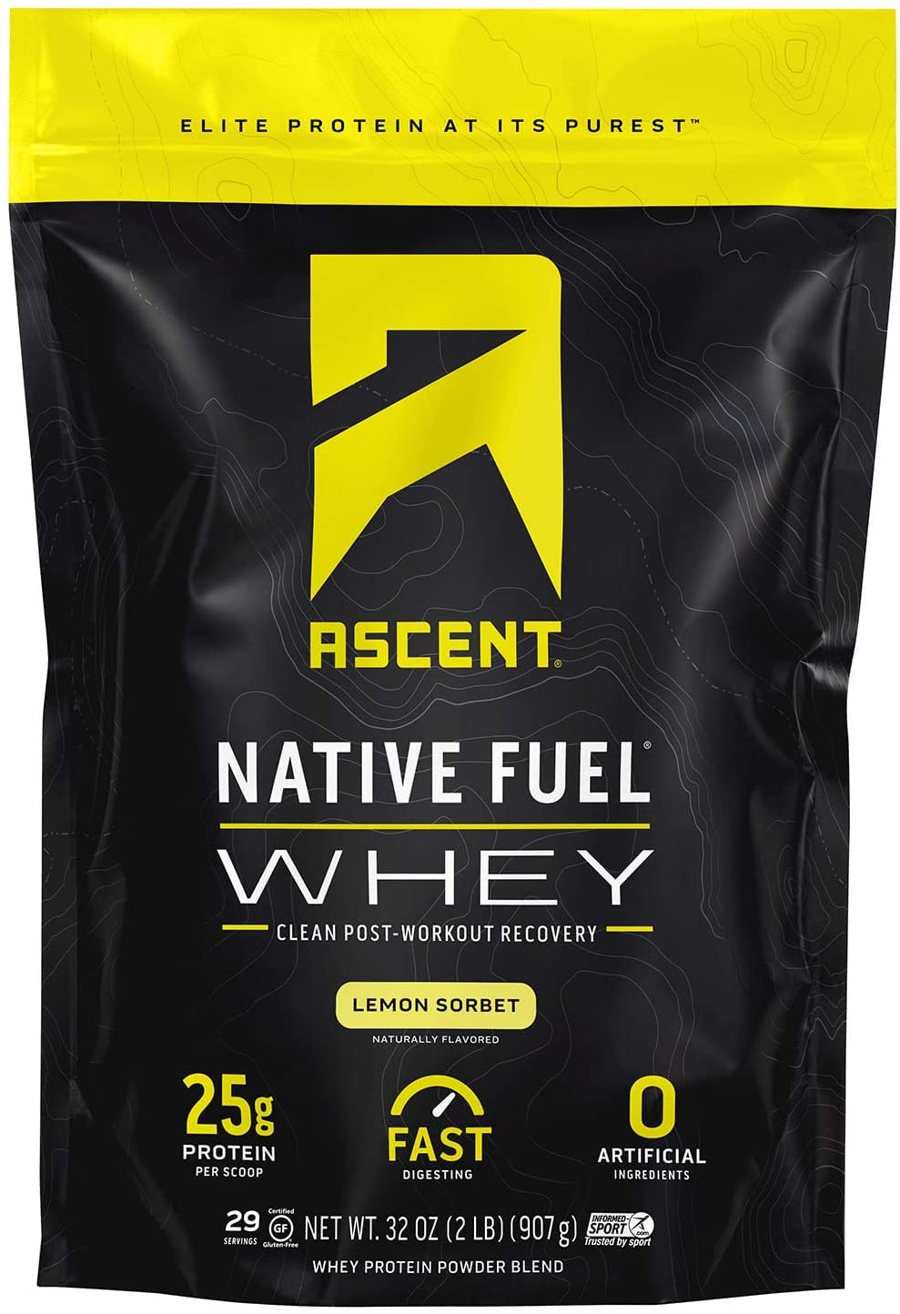 Ascent Native Fuel Whey Protein Powder - Post Workout Whey Protein Isolate, Zero Artificial Ingredie