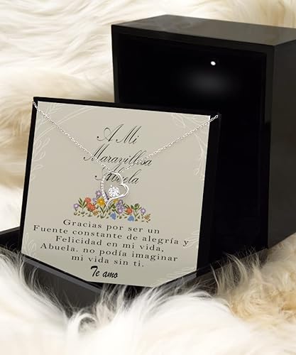 Miniatura 2 de Solitaire Crystal Necklace Regalo para Abuela Un Día De La Madre, Cumpleaños, Regalo De San Valentín para Abuela De Nieta Y Nieto