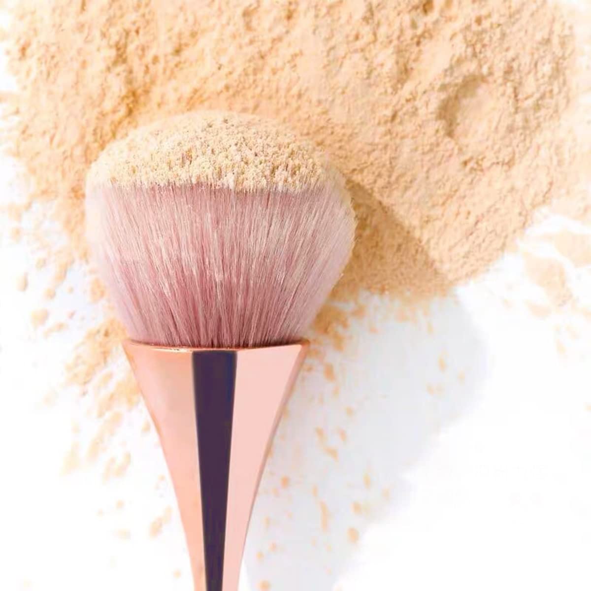 Ainvhh 3Pcs Nail Dust Brush Acrylic Brush Cleaner Nail Brushes for Cleaning Dust Dip Powder Brush Large Makeup Brush Blush Brush Nail Clean Up Brush Manicure Brush - Image 3