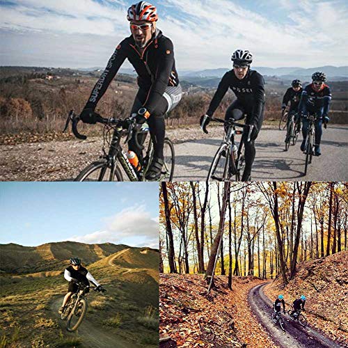 Karetto Gel Bike Seat Cover Narrow Exercise Bicycle seat Cushion Cover Bicycle Saddle Pad with Water&Dust Resistant Cover Reflective Band Bandanas for Cycling