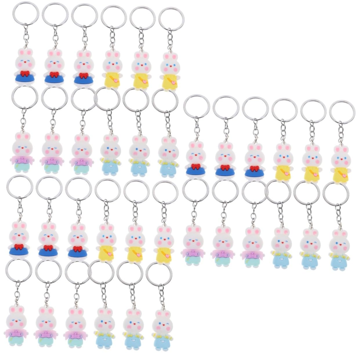 FRCOLOR 3 Sätze Teiliges Cartoon Rabbit Schlüsselanhänger Taschenanhänger Für Rucksäcke Kreative Deko Für Für Neujahr Hochzeiten Geburtstagsfeiern 12 Stück * 3