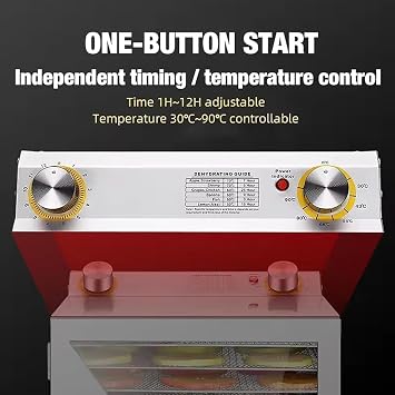Home Freeze Dryer Machine, 6-18 Stainless Steel Trays, Food Dehydrator with 12-Hour Timer & 90F Max Temperature, 6 Layers for Preserving Fruits, Vegetables & More