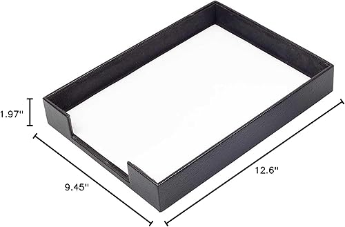 Miniatura 10 de MOOG - Bandeja de documentos de cuero, organizador de escritorio, accesorios de oficina, accesorios de escritorio, suministros de oficina,