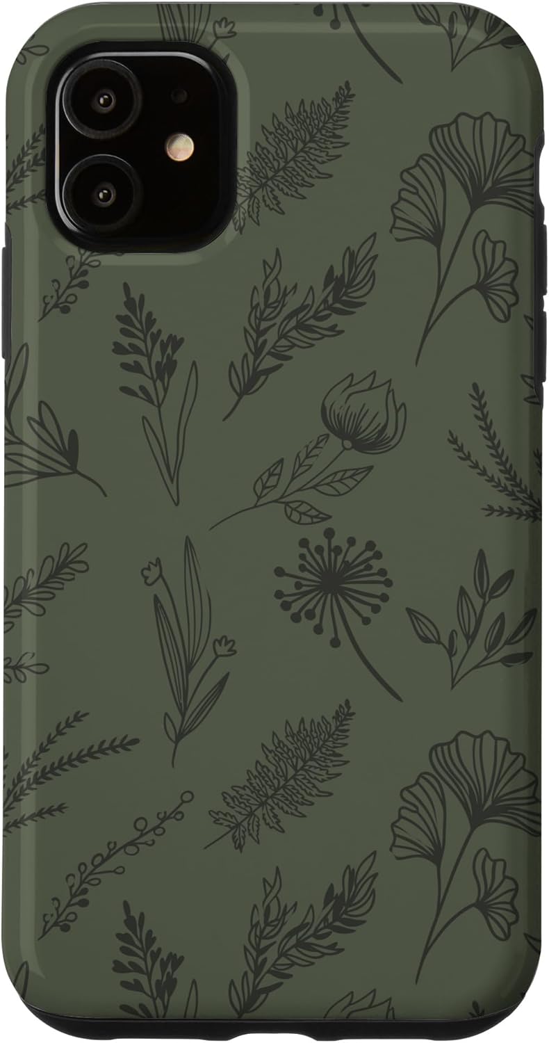 Abbery - Funda Protectora Para IPhone 13 Pro Con Diseño De Flores Presionadas, Transparente Con Diseño De Goma De Silicona Suave, Flores Reales