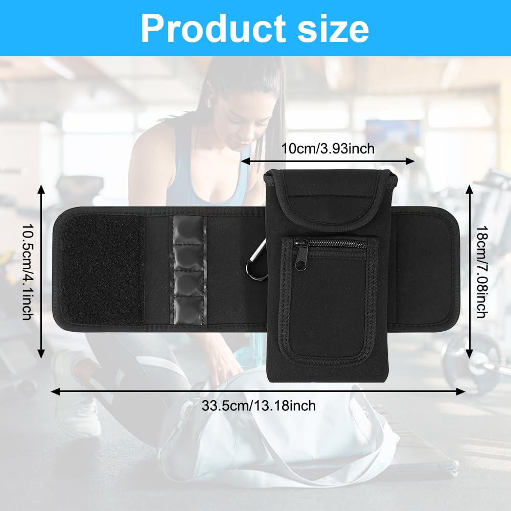 Bolsa Magnética Gym para Botellas, Soporte Móvil para Gimnasio y Exterior, Negro