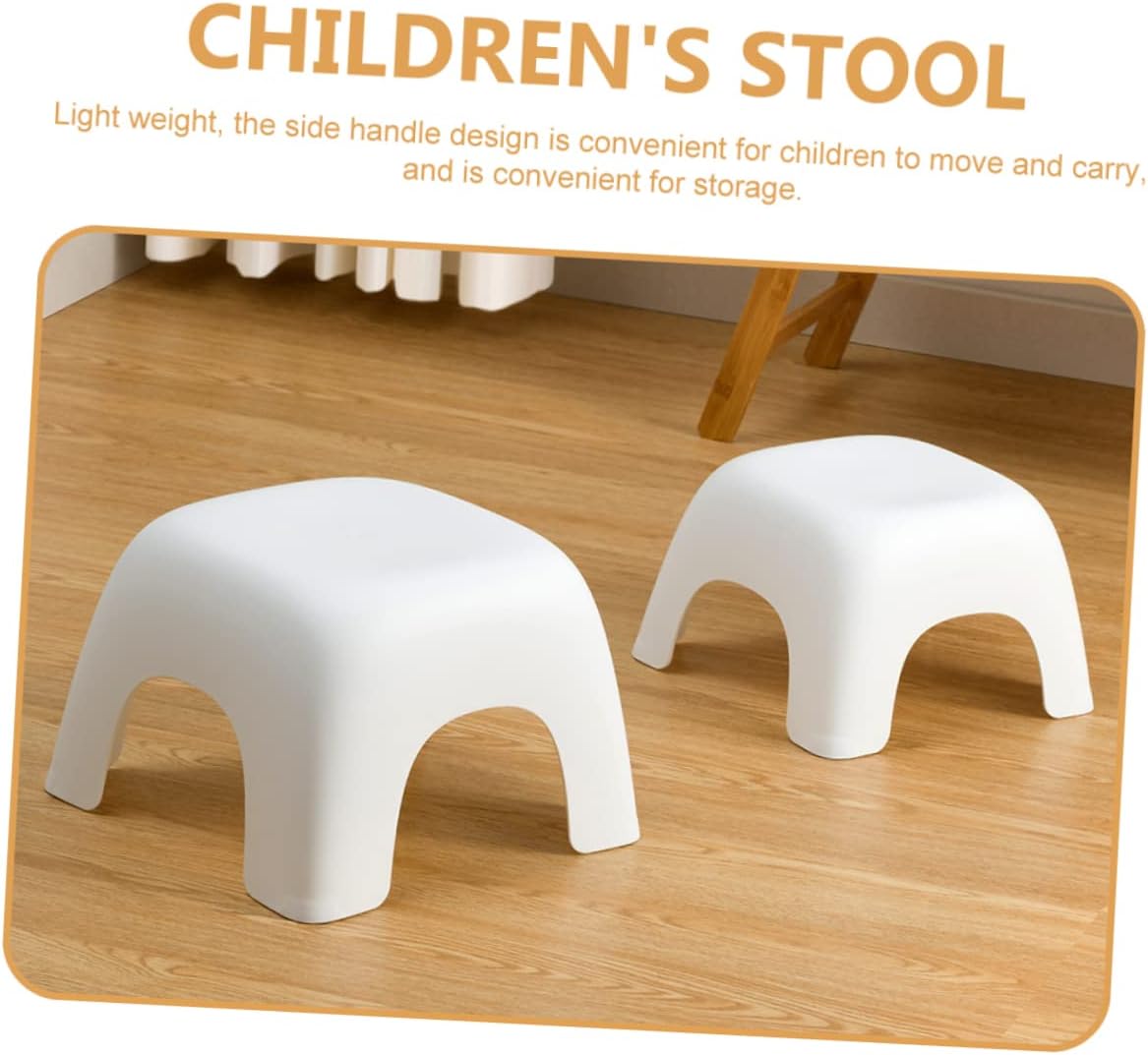Boys and Girls Step Stool Non-Slip Plastic Boy Girl's Stool Small for Bathroom