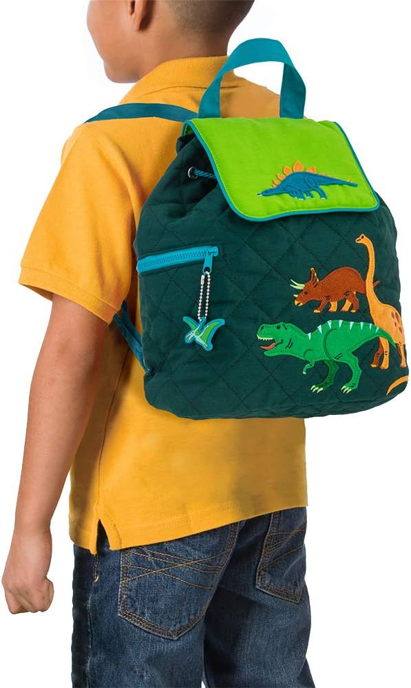 Stephen Joseph Unisex Toddler Back to School, Quilted Backpack, One Size, Green Dino - Image 6