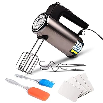 iBELL HM620L 300-W Hand Mixer/Beater/Blender/Electric Cream Maker for Cakes with Base 5 Speed Control and