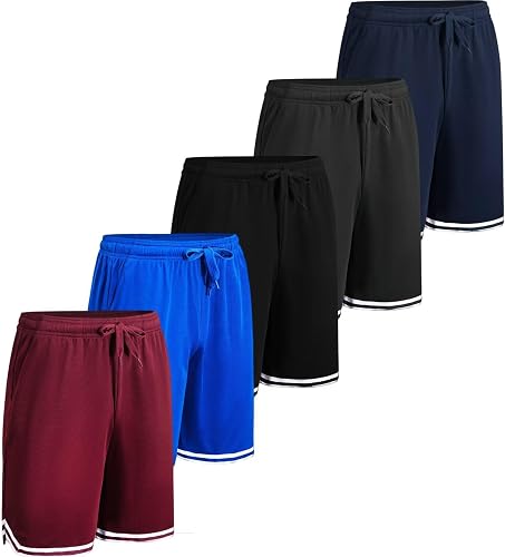 LeeHanTon Mens Lightweight Running Workout Gym Shorts with Pockets Quick Dry Ath