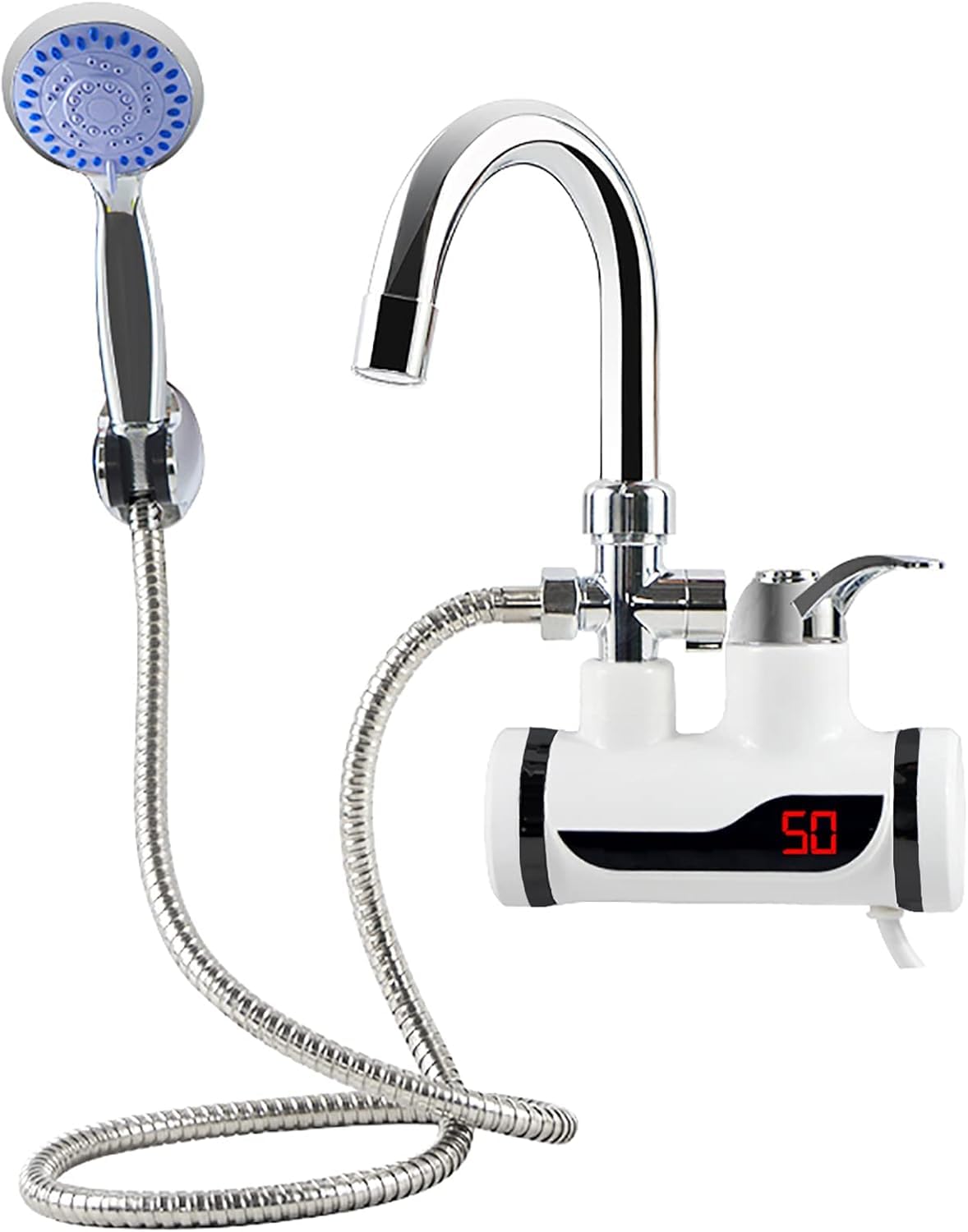 Drumstone 10 𝒀𝒆𝒂𝒓𝒔 𝑾𝒂𝒓𝒓𝒂𝒏𝒕𝒚 Instant Electric Tankless Water Heater Tap 3000W with LED Display, Fast Heating Faucet for Kitchen Sink & Bathroom, Smart Energy-Saving Hot Water Geyser-image-6