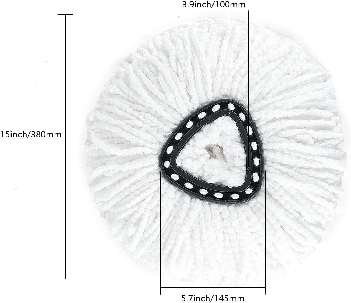 Best Cyber Monday 🔥 Mop Head Refill for Spin EasyWring Mop Replacement Head Microfiber, White (5 Pack) …