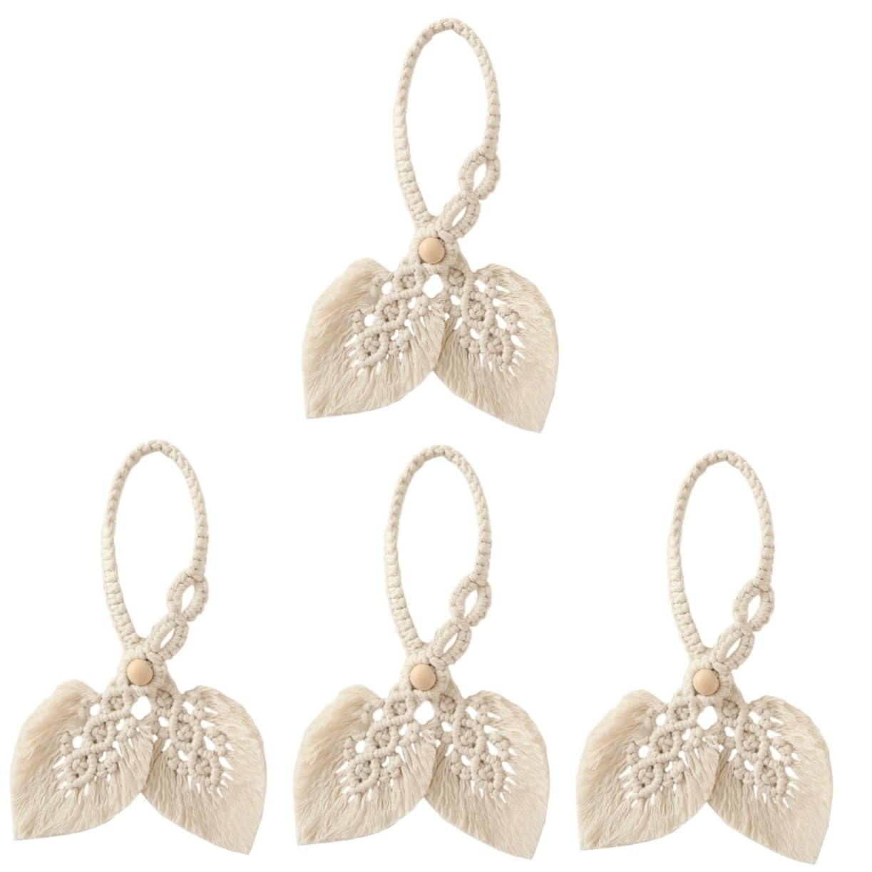 Amarre de cortina cuerda retenciones de tela beige para sujeta cortinas pack de 4