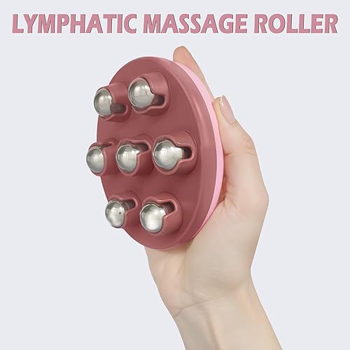 Miniatura 7 de Rodillo de masaje linfático para removedor de celulitis, escultura corporal, herramienta de masaje de celulitis de mano para hinchazón corporal,