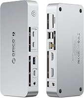 Docking station ORICO Thunderbolt 4, 12 în 1, 40Gbps, încărcare PD 85W și 15W, dual 4K, 8K, GbE, USB, SD TF, AUX, pentru M4 MacBook Air Pro 1