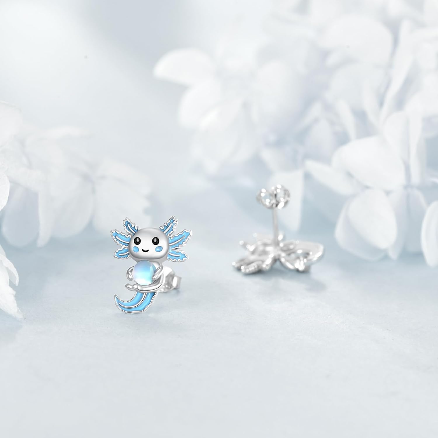 Animal Stud Earrings for Women 925 Sterling Silver Duck/Chicken/Corgi/Frog/Axolotl Earrings Jewelry Gifts