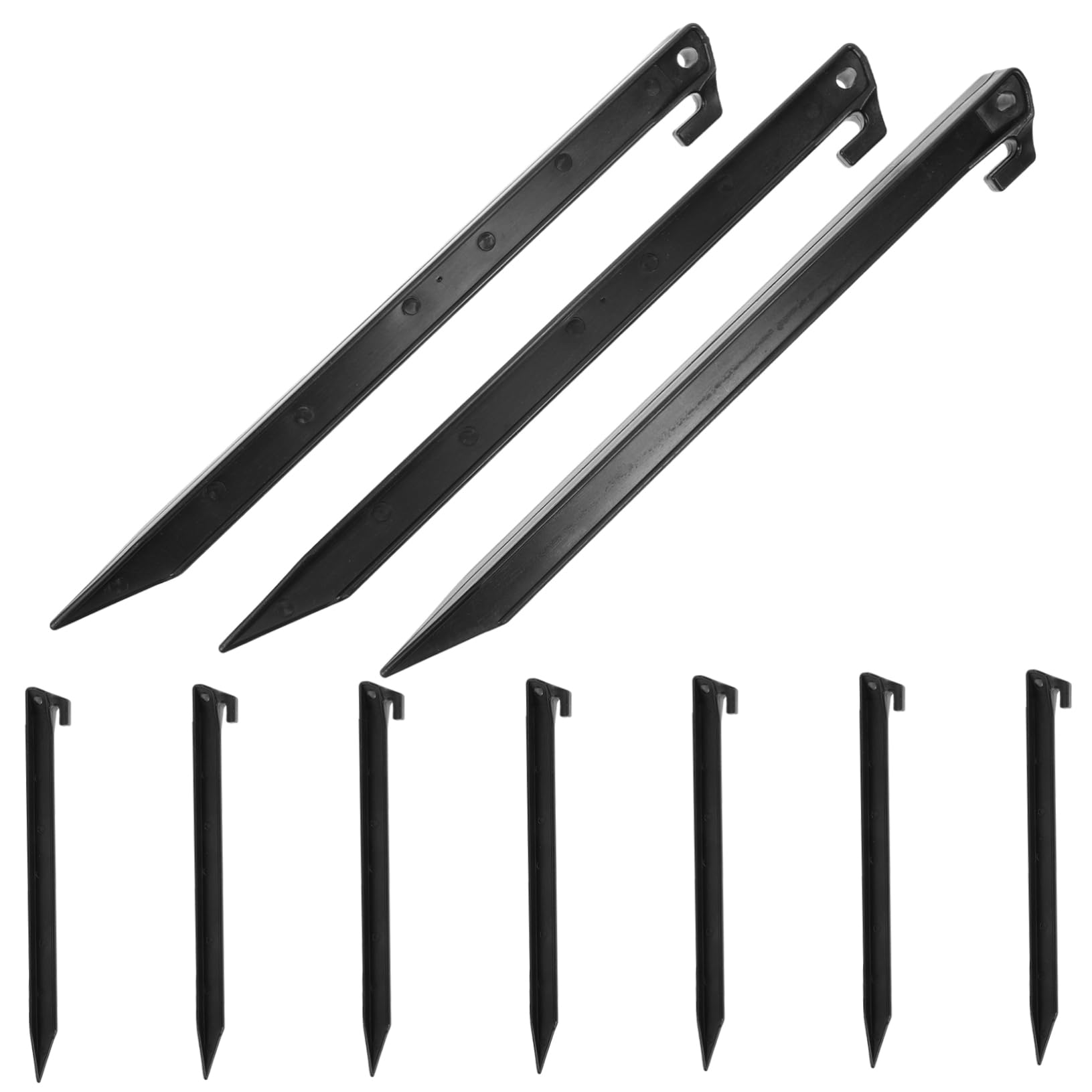 Piquetas de plástico Gatuida para camping, juego de 10 estacas reutilizables para tiendas