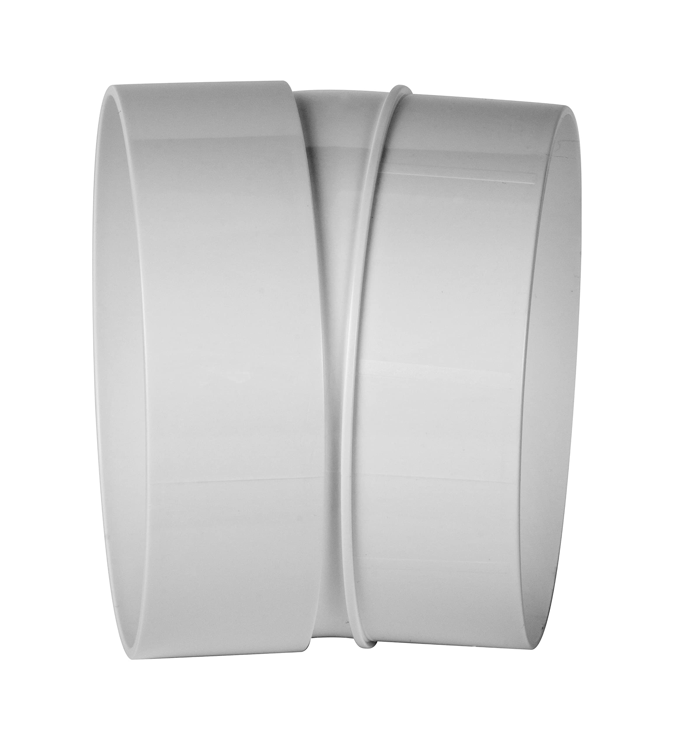 Armar Trading Ltd Men's White Ducting Pipe Elbow 15 Degree 100Mm / 4" Round Tube Bend Ventilation Connector Adapter Coupler Ko100-23/15