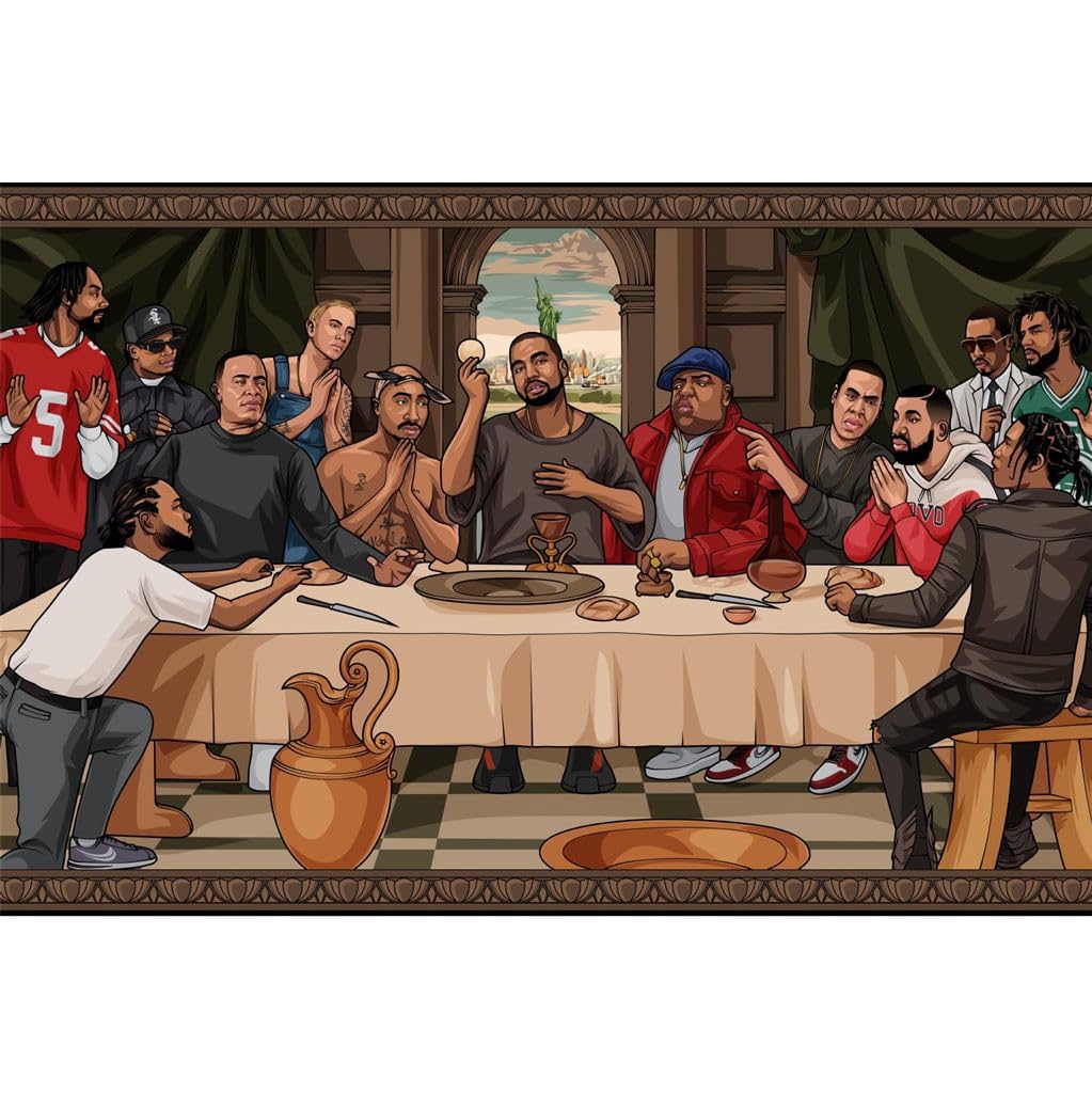Pyramid International Multicoloured The Last Supper Of Hip Hop Maxi Poster (61Cm X 91.5Cm) (Multicoloured)