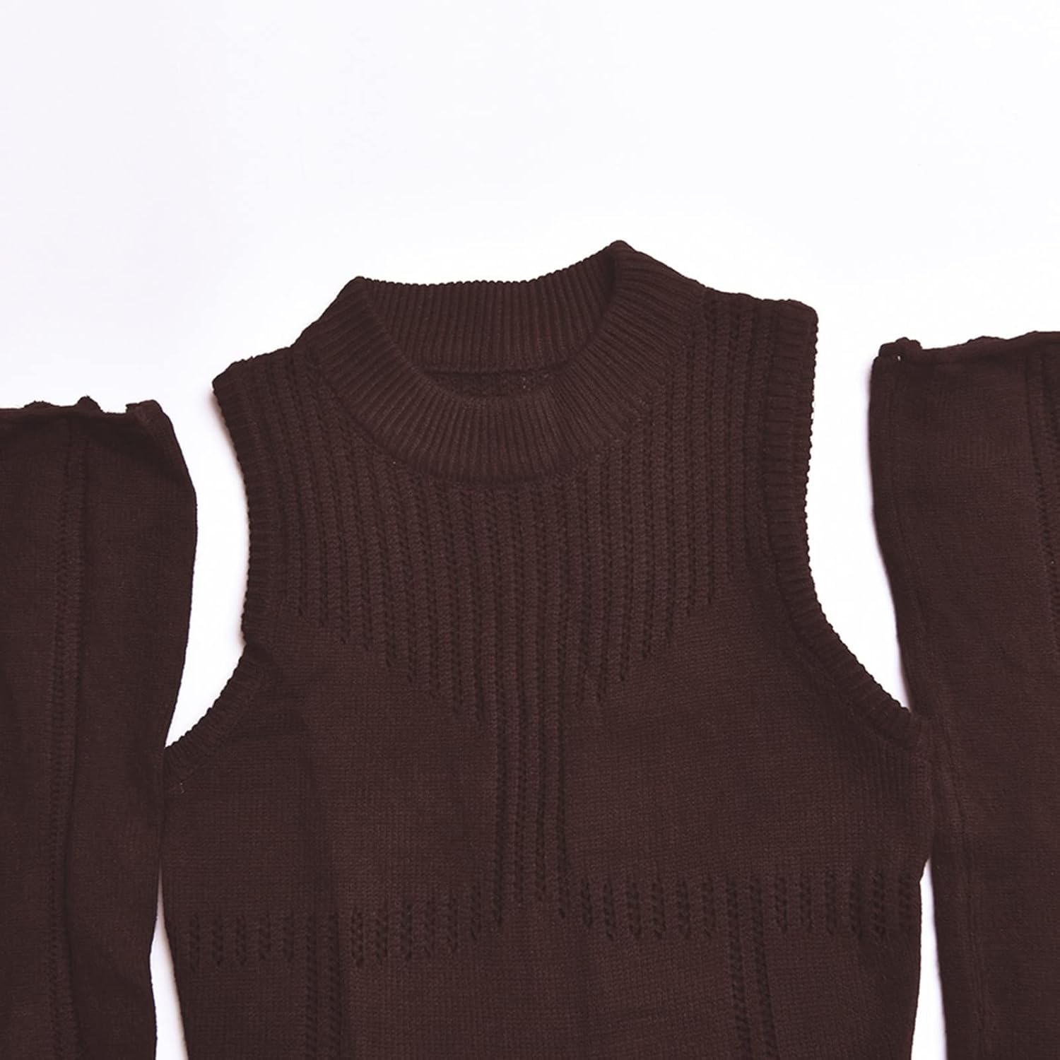 Sexy Dress for Women Sheer Long Sleeves Skinny Tunic Mini Dress Fashion Mock Neck Knit Short Dress Cocktail Dress
