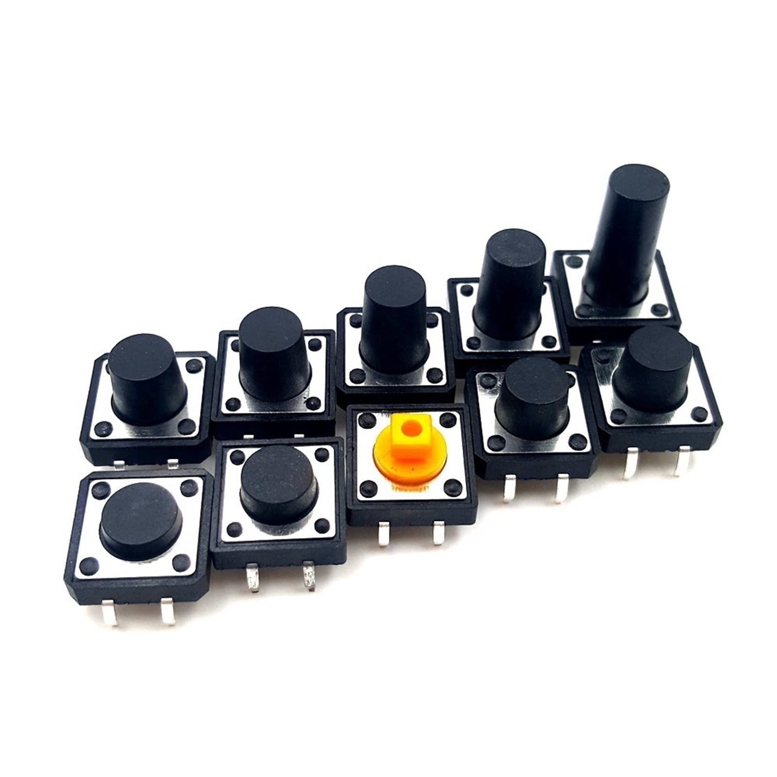 Micro-interrupteur tactile 12x12 à clic net et fixation stable 4 broches DC12V