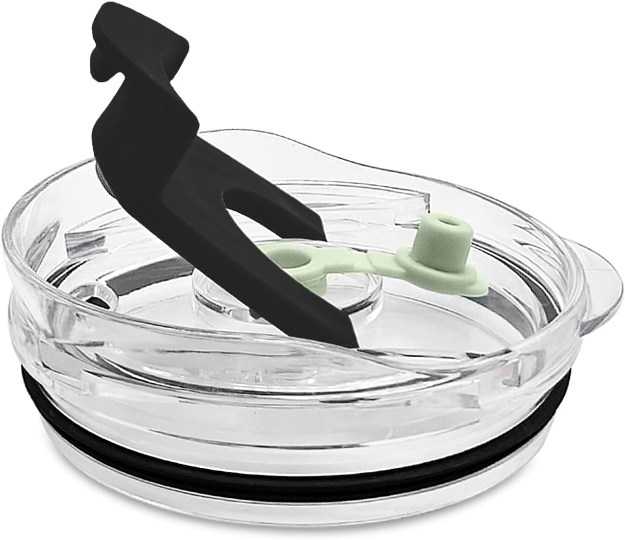 30/40 oz Tumbler Replacement Lids,1pack Spill Proof Straw Lids for YETI,Old Style RTIC,Ozark Trail and More,for Travel Tumblers,Stainless Steel Tumblers,Straw and Sippy Friendly(Black)