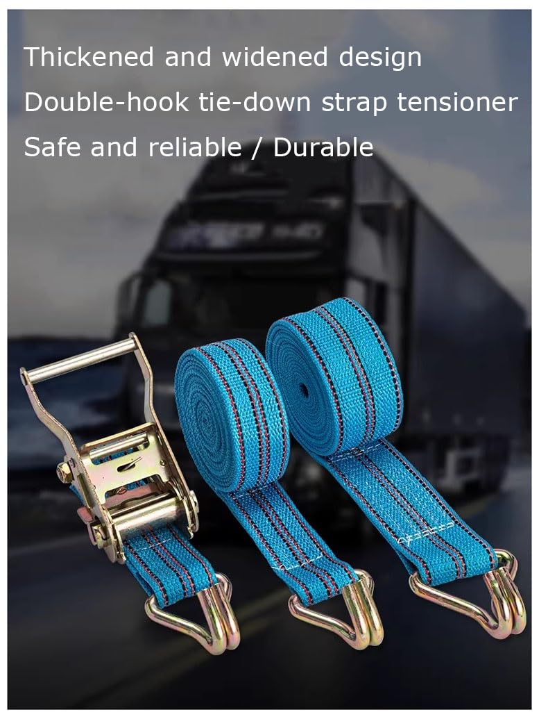 Cinghie Con Resistenti, Cinghie A Cricchetto, Cinghie Di Ancoraggio E Cinghie Di Tensione Del Carico Per Moto, Carichi, Rimorchi, Camion, Fissaggio Bagagli(W 5cm/1.97in,L 6m/236.2in)