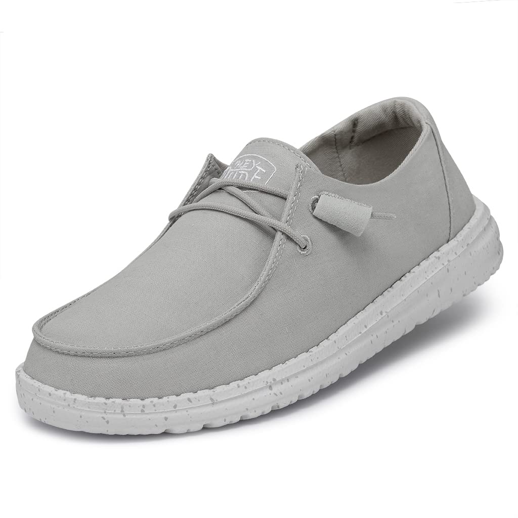 Hey Dude Wendy Slub Canvas, Mocassini Donna, Light Grey, 41 EU
