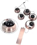 Bell Wind Chimes, Temple Wind Bell, Red Copper Wind Chimes with 5 Bells, Feng Shui Wind Chime for Home Yard Outdoor Decoration, A Great Memorial Wind Chime for Someone Who Loves Peace Red Copper