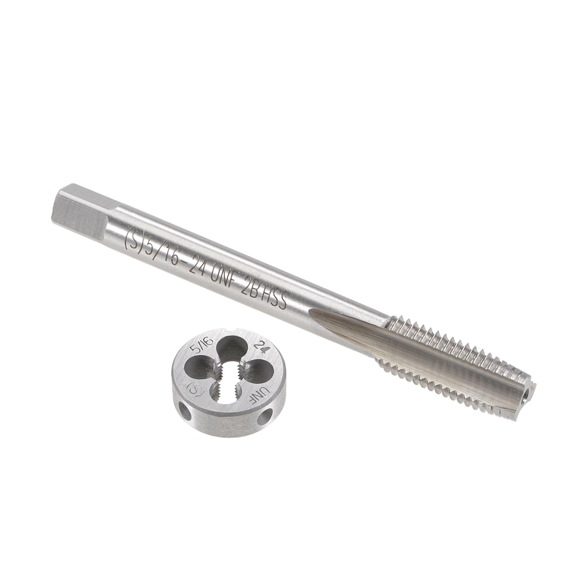 uxcell 3/8"-24 UNF Tap and Die Set, HSS Machine Thread Tap with Round Threading Die, Right Hand — Amazon image 6