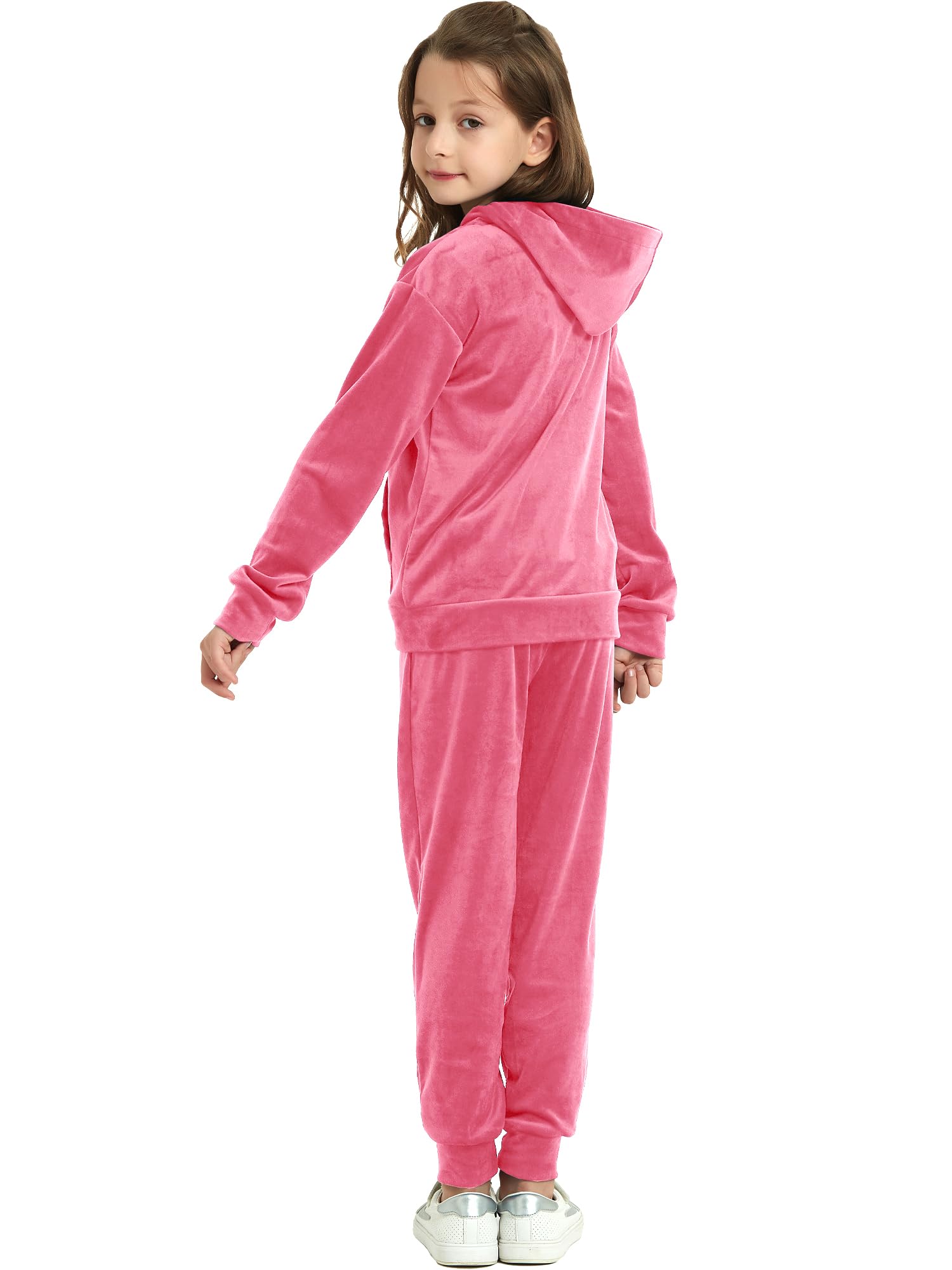 MessBebe Trainingsanzug Sportanzug Jogginganzug Mädchen Sweatsuits Set Velour 2-teilige Outfits Zip Up Hoodies und Hosen Sportswear Jogging Set