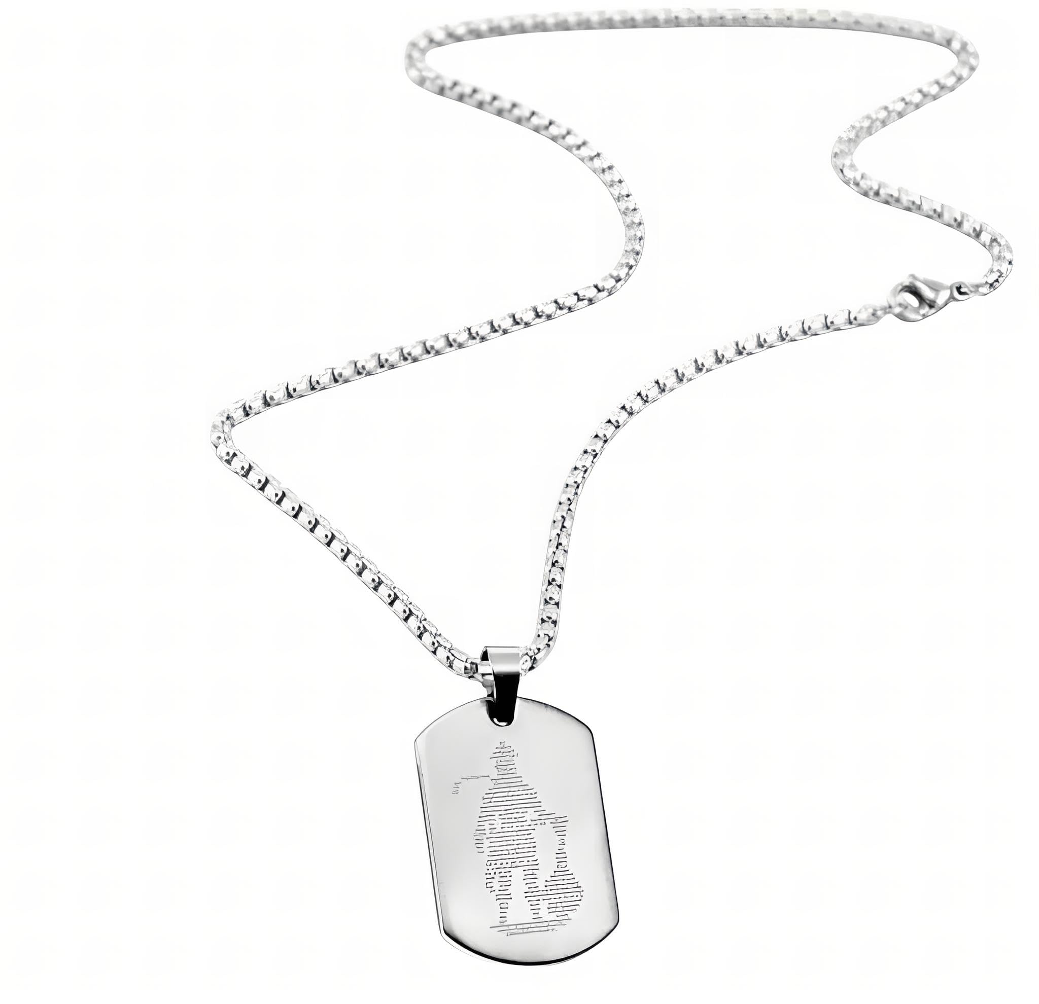 rvm jewels Lord Hanuman Ji Chalisa Gada Locket Pendant Silver Stainless Steel Necklace Chain Micro-carved for Boys and Men-picture-15